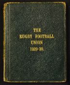Scarce 1929/30 "The Rugby Football Union-By-laws and Laws of The Game" rule book, printed and