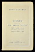 Scarce 1928 Scotland v Wales rugby dinner menu - held at Royal Arch Halls Edinburgh on 4th