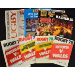 1978 and 1991 Collection of Wales rugby tour to Australia programmes - 4x 1978 to incl 1st test