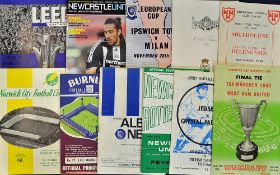 Selection of Mixed Football Programmes to include 1965 ECWC Final West Ham United v 1860 Munchen,