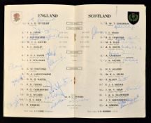 Rare 1955 England v Scotland signed rugby programme - signed by both teams to incl 10x England