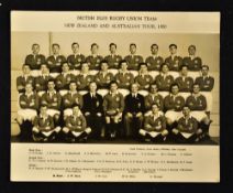 Rare 1950 British Isles Rugby Union Team - New Zealand and Australian rugby tour real photograph