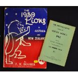 2x British Lions Rugby Tour Reports from the 1950/60s to incl the 1959 Tour to Australia and New