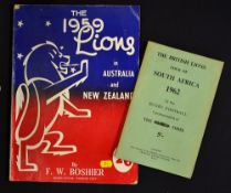 2x British Lions Rugby Tour Reports from the 1950/60s to incl the 1959 Tour to Australia and New