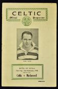 1947/1948 Celtic v Motherwell Scottish cup match football programme at Celtic Park. Tiny split to