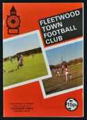 1981/1982 Friendly match football programme Fleetwood Town v Manchester United at the Highbury