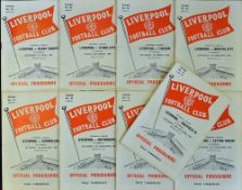 Liverpool home programme selection for season 1958/1959 to include Stoke City, Sunderland, Leyton