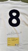Jimmy Greaves Signed Tottenham Hotspur Football Shirt with No 8 to the back and signed to the back