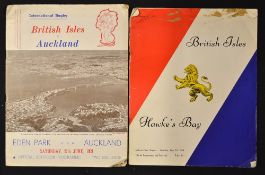 2x 1959 British Lions tour to New Zealand rugby programmes - to include vs Hawkes Bay McLean Park in