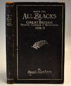 Rare 1924/25 New Zealand All Blacks Rugby Book - by Read Masters and titled "With The All Blacks