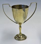 1937 Derby County Football Cup - engraved 'Derby County v Shropshire at Shrewsbury' date 29th
