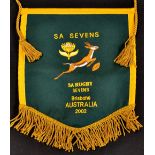 Collection of 5x various South Africa Provincial Rugby team pennants - to incl Border, Transvaal,