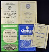 Representative football match programmes to include 1947 Football League v Irish League, 1954