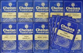 Collection of 1954/5 Chelsea home football programme Div 1 Championship season including