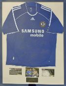 2007 Chelsea Signed football Shirt Display signed by the squad (19 signatures) to include Terry,