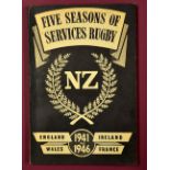 Scarce 1947 New Zealand Rugby Book titled "Five Seasons of Services Rugby - The History of the New