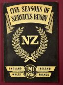 Scarce 1947 New Zealand Rugby Book titled "Five Seasons of Services Rugby - The History of the New