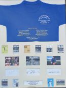 1971 Chelsea Signed Montage with a replica football shirt, replica programmes below the shirt and