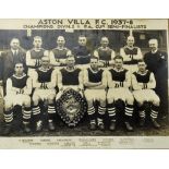 1937/38 Aston Villa Division II Champions and FA Cup Finalists Photographic Print mounted framed and