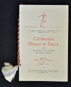1957 FA Cup Final Manchester United Evening Celebration Dinner Menu dated 4 May 1958 at Savoy Hotel,