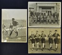 Collection of 1940's Manchester United press photographs to include 1948 team group with FA Cup (