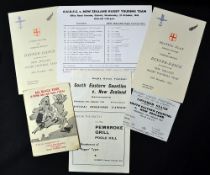 Collection of 1963 New Zealand All Blacks U.K rugby tour programmes tickets and menus to incl v