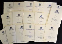 Large collection of Scottish Rugby Union Dinner and Luncheon Menus and Guest Lists - All Five