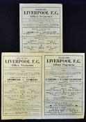 1944/45 Liverpool home football programmes in the War League Cup v Bolton Wanderers, Southport, v