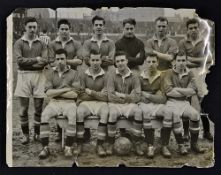 1955 Manchester United Youth Team group b & w photograph taken on the pitch at Old Trafford before