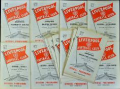 Liverpool home programme selection for 1961/1962 Division 2 Championship Season to include