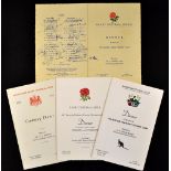 1955 England v Scotland signed rugby dinner menu and others - signed by both teams incl 14/15