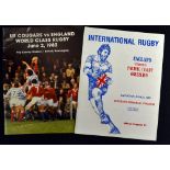 1982 England Rugby Tour to the USA programmes to include v the US Cougars 2nd June and v Pacific