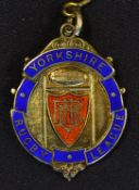 1958/59 Yorkshire Rugby league winners medal - silver gilt and enamel medal won by Wakefield Trinity