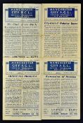 War-time Manchester City v Manchester United football programmes 1943/1944 (Nov.), 1943/1944 (