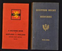 2x Scotland Rugby Memories Programme books - to incl 1942/45 Scotland v England Services Rugby Match