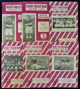 Selection of 1956 onwards Hearts home football programmes to include 1955/1956 Airdrie, Rangers