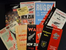 1969 and 1988 Collection of Wales rugby tour to New Zealand programmes and ticket - 4x 1969 to