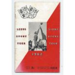 1962 British Lions rugby tour to South Africa tour brochure - published in South Africa c/w