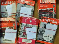 Liverpool 1960's home football programme selection to include 1962/1963 (15), 1963/1964 (17), 1964/