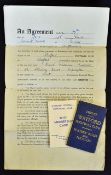 Watford player contract for 1955/1956 dated 27 June 1955 signed in ink by Frank Mitchell and R. E.