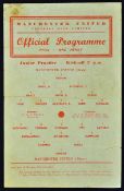 1960/61 Manchester United Public Trials match programme dated 13 August 1960, both Junior and Senior