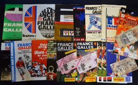 Collection of France vs Wales rugby programmes from 1969 to 2005 - missing only '95 & '03 - to