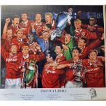 Manchester United Sir Alex Ferguson & Sir Matt Busby 'Dynasty' colour print limited edition 67/500
