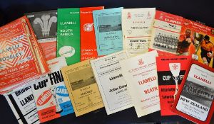 Extensive collection of Llanelli rugby programmes from the 1970's plus some later "Scarlets Heineken