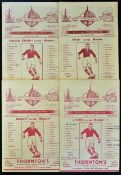 Selection of 1950s hearts home football programmes to include 1950/1951 Partick Thistle, Clyde,