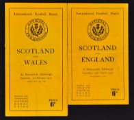 2x Scotland rugby programmes from the early 1950's - played at Murrayfield to include vs Wales '51