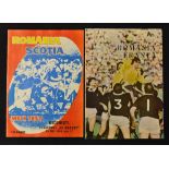 2x Romania rugby programmes from the1980's (H) to incl v Scotland '84 and v France '86 both played