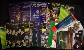 Good selection of English Rugby Cup Final programmes from the 1970's onwards to incl a near complete