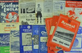 Mixed Selection of 1950s onwards Football Programmes including 1956 FA Cup Final, 1954 Scotland v