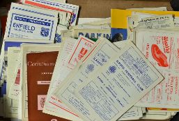 Selection of non-league football programmes to include 1950's (29), 1960's (167) and 1970's (103).